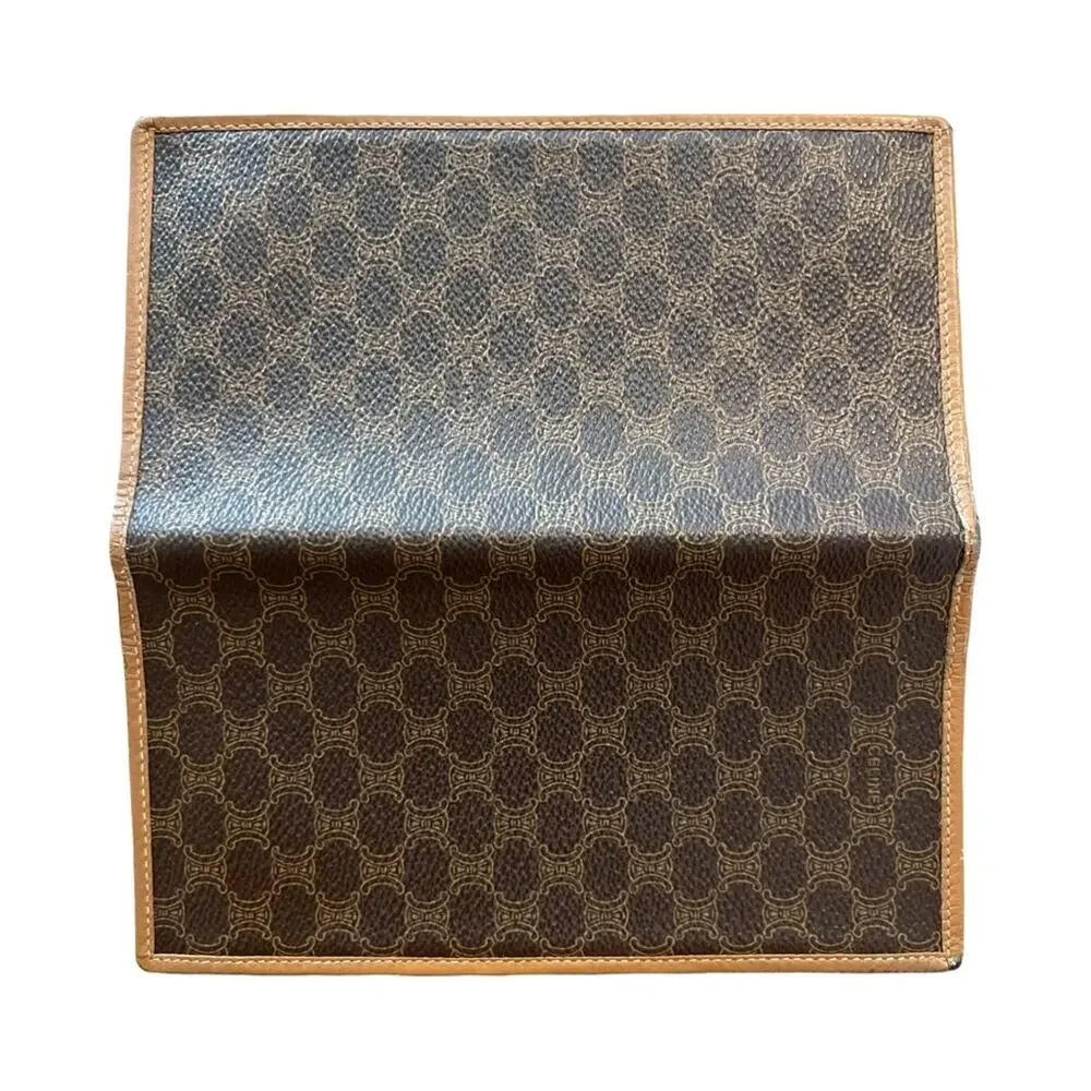 Vintage Celine Macadam Long Wallet Tan Leather & Canvas Made in Italy - Picture 8 of 15